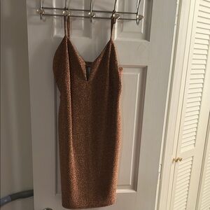 Wild Fable Brown Sheath Never Worn Mini Dress Spaghetti Strap